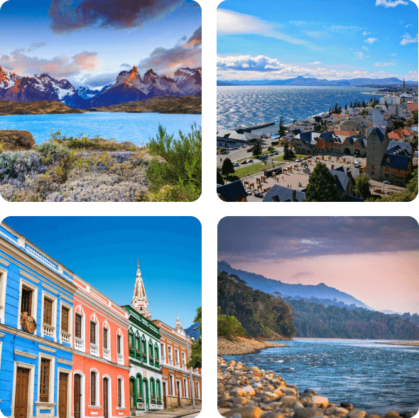 travel imagery collage