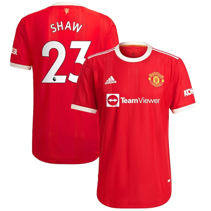 Autographed Luke Shaw jersey